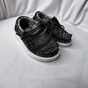 K5 Hey Dude Black and White Textured Moccasins